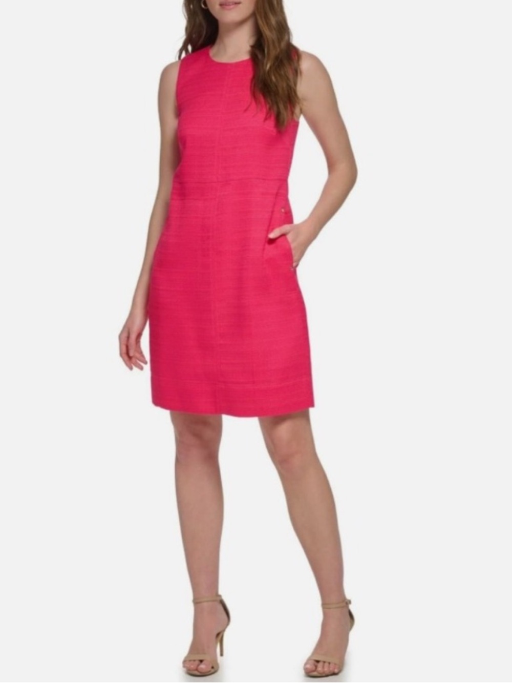 Tommy Hilfiger Sleeveless Hot Pink Shift Dress Size 10